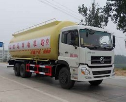 东风天龙32方粉粒物料运输车价格：36.1-36.6万