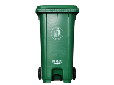 240L深绿色垃圾桶图片