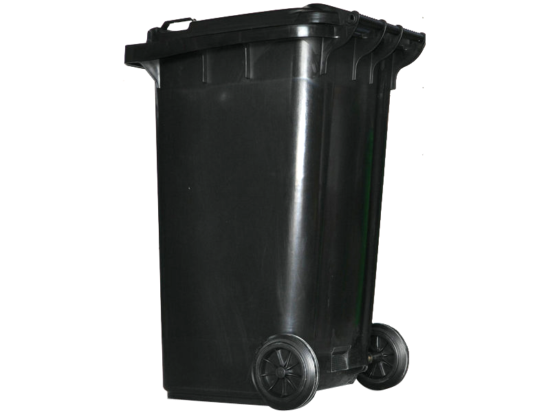 240L黑色垃圾桶图片