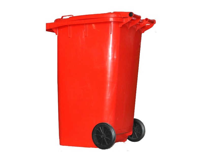 120L红色垃圾桶