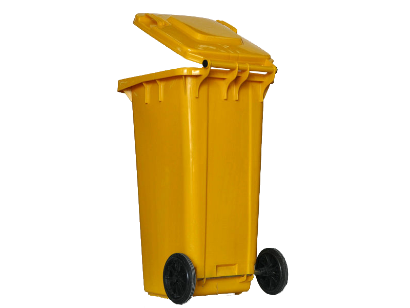 120L橙色垃圾桶图片