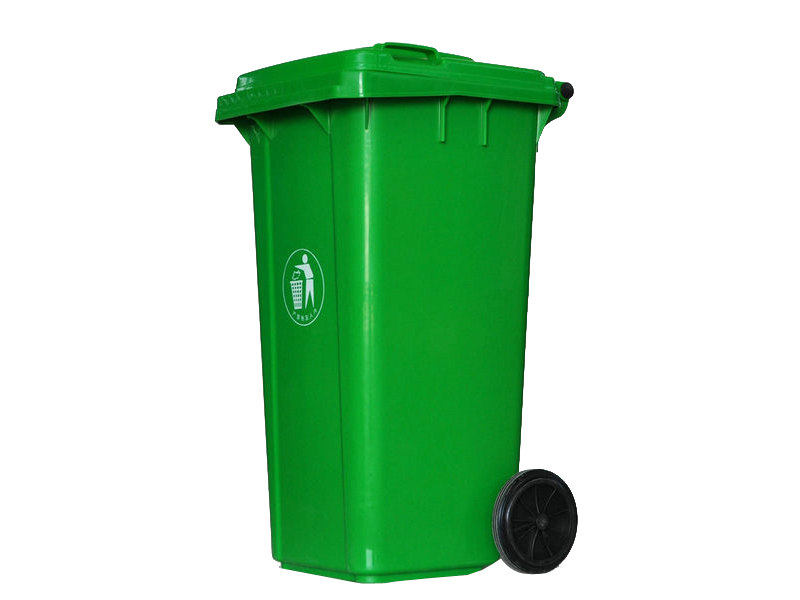 120L绿色垃圾桶图片