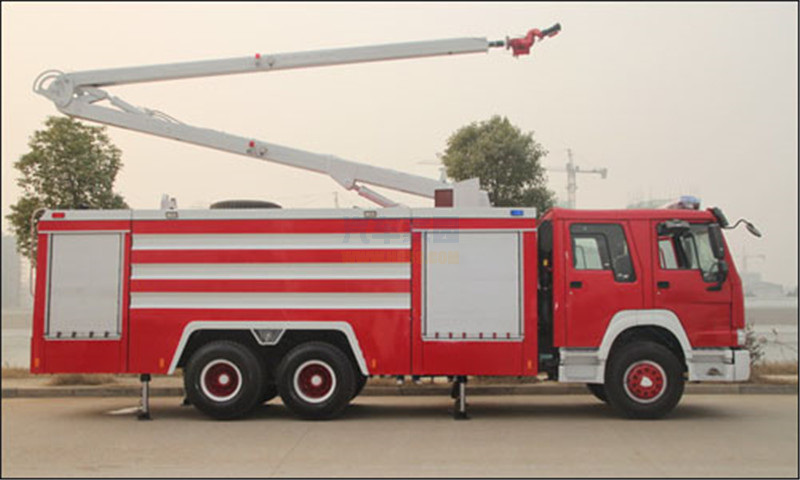 豪沃25米举高喷射消防车图片