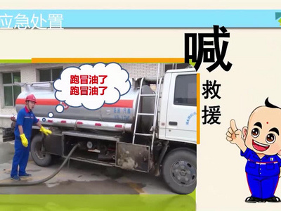 油罐车漏油PPT视频图片