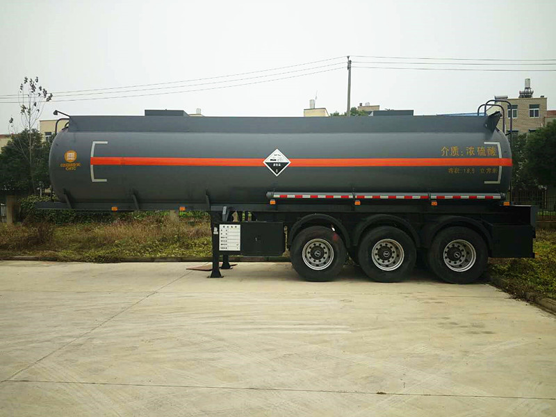 18.5m³半挂浓硫酸运输车/碳钢罐图片