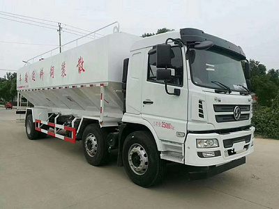 陕汽轩德小三轴（30方/15吨）散装饲料运输车图片