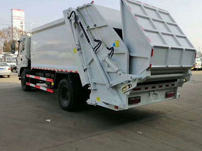 垃圾车工作视频 推板卸料 厂家测试图片