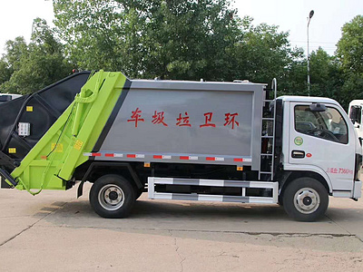 国六东风多利卡5方压缩式垃圾车图片