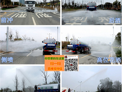 国六东风D6多利卡5吨绿化喷洒车30米抑尘车图片