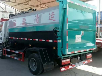 国六东风蓝牌垃圾车 分类垃圾车图片