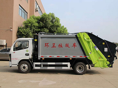 国六东风6方压缩垃圾车图片图片