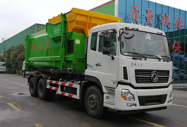 政府环卫采购16吨东风天锦勾臂式垃圾车