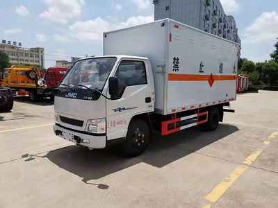 江铃爆破器材运输车4.2米蓝牌危险品厢式车图片视频