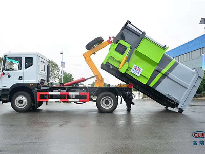 D9套臂垃圾车厂家配置图片杂项危险物品厢式运输车图片