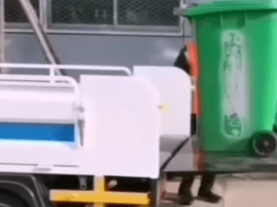 电动垃圾车垃圾清运车视频图片