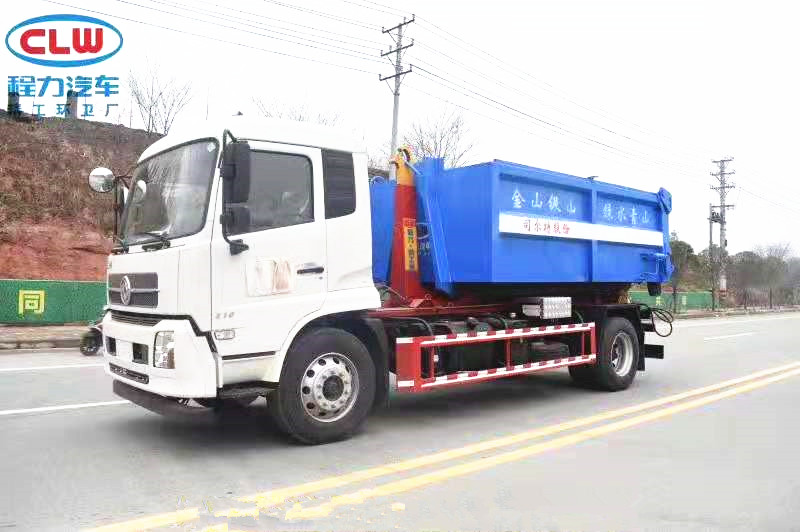 國(guó)六東風(fēng)天錦15方勾臂式垃圾車