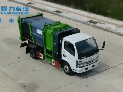 国六东风多利卡侧装压缩垃圾车视频视频图片