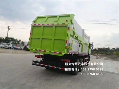 国五东风天龙25~30吨压缩式对接垃圾车图片