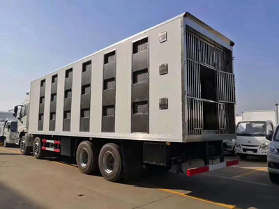 运猪车厂家直销9米6恒温畜禽运输车视频图片