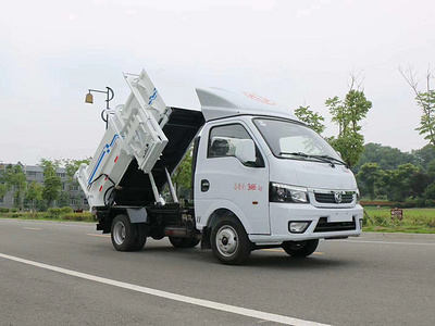 3吨国六东风途逸挂桶垃圾车图片