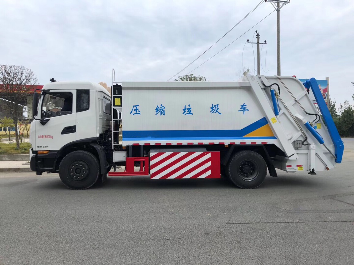 国六东风天锦CNG天然气压缩式垃圾车