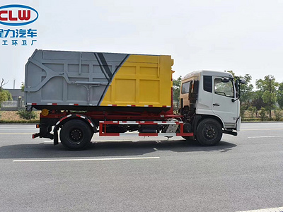 东风天锦国六15立方车厢可卸式垃圾车图片