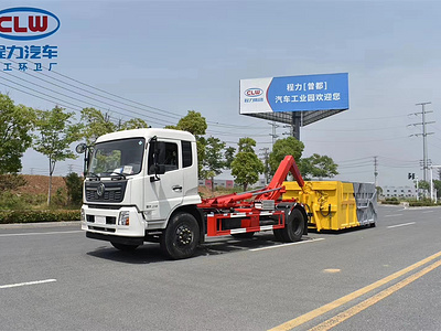 东风天锦国六15立方车厢可卸式垃圾车图片
