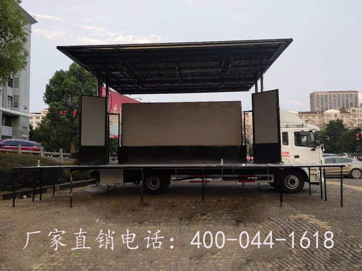 江淮厢长7.6米60平米舞台车图片