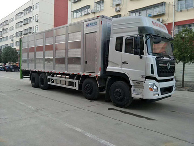 东风天龙9.6米国六拉猪运输车首发图片