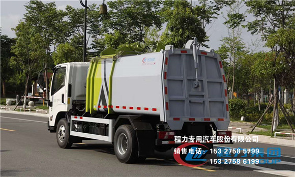国六江铃6~8方自装卸式垃圾车图片