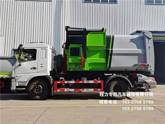 国六东风专用D3L款10~12方车厢可卸式垃圾车图片
