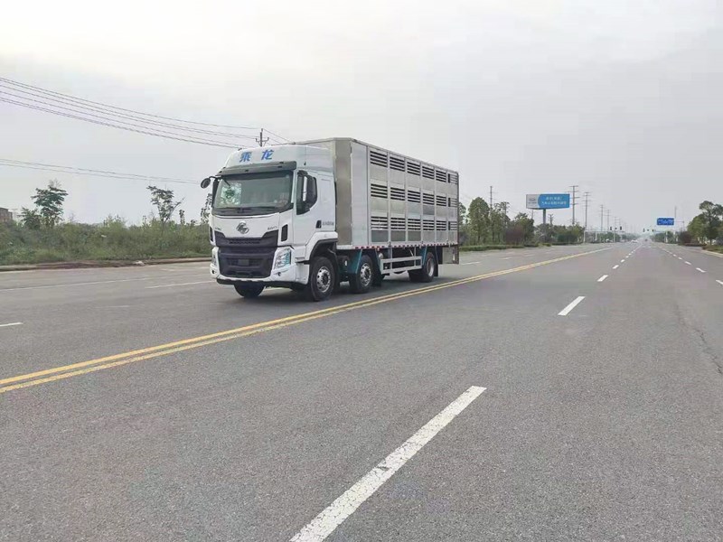 国六柳汽三轴9米6畜禽运输车生猪运输车