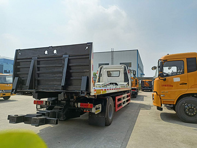 10吨解放J6一拖二道路救援拖车国五价格配置10吨板10吨后托臂图片