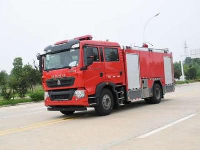 國六消防車重汽豪沃T5G泡沫消防車7噸圖片