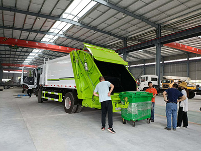 东风D9压缩式垃圾车价格12方容积挤压式挂桶垃圾转运车厂家图片图片