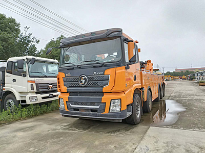 5轴陕汽德龙道路救援拖车价格国六30吨拖车厂家救援载重120吨图片