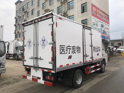 蓝牌4.2米医疗废物转运车价格 国六江铃顺达医疗废物运输车厂家图片