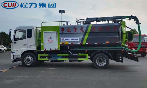 國六大型東風(fēng)天錦清洗吸污車15方圖片