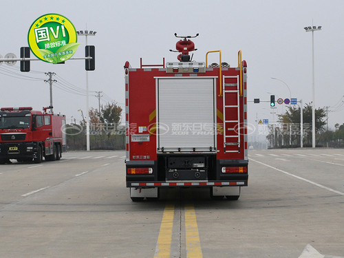 国六 6.5吨 豪沃单桥干粉泡沫联用消防车图片
