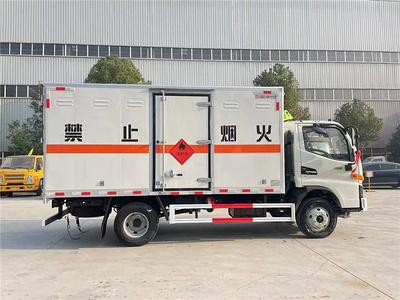 国六江淮骏铃易燃气体厢式运输车 厢长4米1危险品厢式气瓶车图片