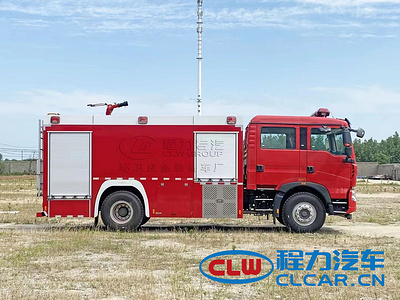 重汽豪沃8吨水罐消防车图片