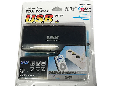 一分三电源分配器车载手机充电器点烟器USB转接头 车载USB充电器驾驶室电器图片