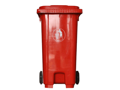 240L红色垃圾桶专用车配件图片