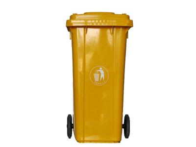 120L橙色垃圾桶垃圾车配件图片