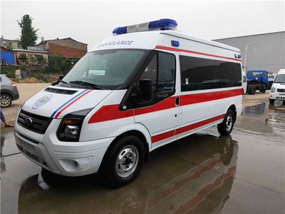 福特救护车福特新世代长轴救护车平顶运输型救护车图片