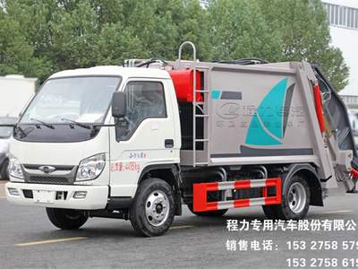 福田小卡3系5.5方蓝牌压缩垃圾车参数配置及功能展示3图片